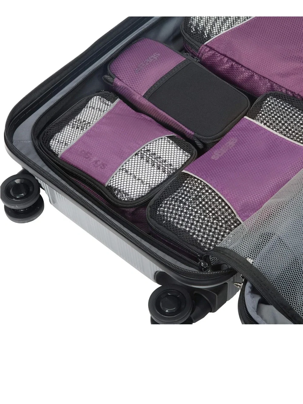 eBags Small Cord Cube/Organizer in Eggplant Purple